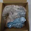 Ceramic Bird Figurines, Set of 2 Decorative Bird Statues, Home Office Decor for Cabinet Shelves Entryway Bookcase TV Stand, Micro Landscape Accessories (Blue)