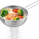 GREATLINK Fine Mesh Strainer and Colander for Kitchen with Handle, Stainless Steel Pasta Strainer/Kitchen Funnel/Collander/Sifter for Strain/Wash Vegetables, Fruits, Spaghetti, Rice (10)
