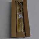 2 Pack Gold Curtain Rods for windows 32 to 48 inch, 5/8 inch Splicing Heavy Duty Metal Curtain Rod Set with Brackets