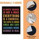 2 x Hafhue Science is Real Welcome Garden Flag, 12 x 18 Inch Double Sided Fall Holiday Yard Outdoor Farmhouse Decoration Flag, Everything Is A Chemical The Earth Is Round Rainbow Garden Flag