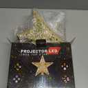 Christmas Tree Topper Lighted with 6 Projection Modes,Christmas Star Tree Topper Built-in LED Rotating Projector Lights 3D Sparkling Christmas Tree Decorations for Xmas Party Holiday Decor(Golden)