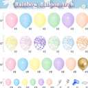 Amandir 164PCS Pastel Balloon Garland Kit, Rainbow Easter Unicorn Balloon Arch, Colorful Gold Confetti Balloons Pastel Easter Spring Baby Shower Wedding Ice Cream Mermaid Party Decorations Supplies