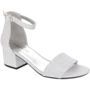 LONDON FOG Women's Nikki Low Two Piece Block Heel Dress Shoe Ladies Ankle Strap Pump Sandal Size 9 ½