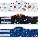 MICOOYO Male Dog Diaper Lightweight Dog Wraps Washable Dogs Diapers Doggie Belly Bands for Male Dogs, Puppy Wraps Medium (Star Space,M)