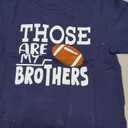 Those are My Bros Football Brother of A Football Player T-Shirt, Youth, Navy Blue, Medium