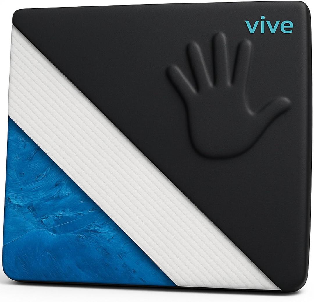 Vive Wheelchair Cushion - Gel Seat Pad for Coccyx, Orthopedic Back Support, Sciatica & Tailbone Pain Relief - Waterproof Cover + 4 Layer Foam Support and Comfort - for Pressure Sores and Ulcers (18" x 16")