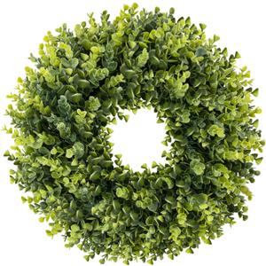 Christmas Boxwood Wreath Door Wreath 16-18In Christmas Door Wreaths for Front DoorWreath Winter Spring Summer Indoor OutdoorWreath Farmhouse Artificial Greenery Wreaths Home Decoraction