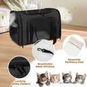 Large Cat Carrier Soft Up to 28 Lbs, Breathable Pet Bag with Steel Frame, 20.0"L x 13.0"W x 13.0"H, Black