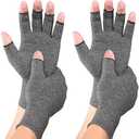 Worzwin 2 Pairs Bamboo Compression Gloves - Bamboo Arthritis Gloves for Men Women - Compression Glove for Arthritis, Size XL