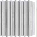 Self-Adhesive Acoustic Panels, 10 Pack Large Soundproof Wall Panel, High Density Sound Proof Panels, Decorative Absorbing Acoustic Treatment for Home Studio Office (Silver Grey)