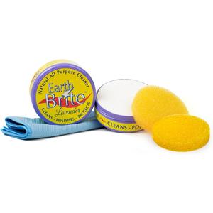 All Natural Multipurpose Cleaner for Bathroom, Floor, Kitchen and More | 300g Lavender Natural Clay Tub + Sponge (2-Pack) Includes Bonus Diamond Towel Cleaning Supplies Kit