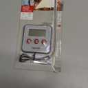 Taylor Programmable Instant Read Wired Probe Digital Meat Food Grill BBQ Cooking Kitchen Thermometer with Alarm, White