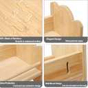 3 Tier Bamboo Spice Rack, Spice Rack Organizer, Seasoning Jars Rack Shelf Spice Organizer for Kitchen Counter or Wall Mounting, Spice Storage Holder with handles, Jars Not Included,Natural