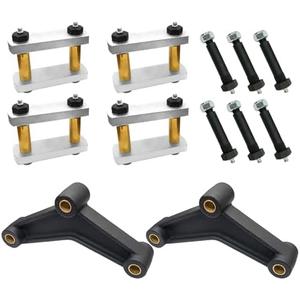 LLANNDER Heavy Duty Greaseable Tandem Trailer Axle Shackle Kit 3.125" Shackles Tandem Axle for Double Eye Springs