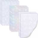 18 Sheets Holographic Sticker Paper, VEINARDYL Transparent A4 Size Self-Adhesive Lamination Waterproof Sticker Paper, Clear 11.7 x 8.3in Snowflakes Patterns Cold Lamination Film - 3 Styles