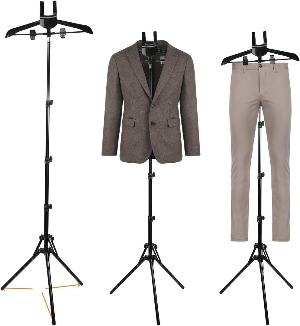 Adjustable Shirt Display Stand 32-64.5 Inch, T Shirt Foldable Clothing Display Stand Mannequin Torso for Retail Vendors, Multi-Use Steamer Rack Stand for Clothes Garment,-Patent Pending (1 Pack), 32-63 inches