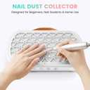AURELLE Nail Dust Collector, Powerful 1700PA Dual Turbo Fans Dust Extractor with 3 Suction Modes & Reusable Filter, Professional Manicure Nail Vacuum Fan for Nail Tech, Salon & Home Use, Silver White