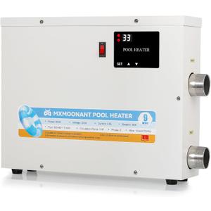 Mxmoonant SPA Heater, 18KW 220V Swimming Pool Heaters Hot Tub Water Thermostat with Touchscreeen for Above Ground Inground Pool, Spa, Bathtub