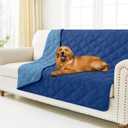 Smiry Waterproof Dog Bed Cover Blanket 52x82, Soft Reversible Pet Blanket, Washable Leakproof Cats Dogs Couch Cover for Sofa, Couch, Furniture, Navy/Blue