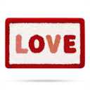 Molesun Bath Mat Love Shaped Bathroom Rug Non-Slip Soft Shower Rug Microfiber Cute Bath Rugs, Water Absorbent Thick Shaggy Floor Mats for Bedroom, Kitchen, Home Decor, 20x31, Love