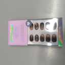 BTArtbox Extra Short Almond Press On Nails - Brown Cat Eye Press On Nails with Glue for Women, Opaque Soft Gel Glue On Nails in 16 Sizes - 32 Stick On Nails Kit, Heart Coffee Art