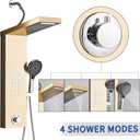 Shower Panel Tower System,Rain Shower Head Rainfall Waterfall Shower,Handheld High Pressure Rain Massage System(Gold)