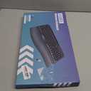 Ergonomic Wireless Keyboard with Cushioned Wrist Rest, Wave Keys, Phone Holder, Comfortable Natural Typing, 2.4GHz Full Size Cordless USB Computer Keyboard for Windows, Mac OS, Laptop, PC (Black)