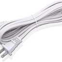 10FT 2 Prong Indoor Extension Cord,Thin White Extension Cords Male/Female Power Cable for Home Office Outdoor, 18/2 ETL Listed 10 FT Extension Cord