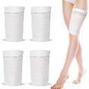 4 Pieces Catheter Leg Bag Holder Fabric Urine Leg Bag Sleeves Covers, White