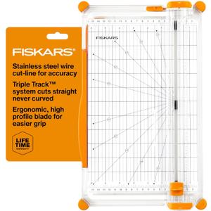 Fiskars Precision Paper Trimmer, Easy and Accurate Crafting Tool, Cuts Straight for Crafts, Cards, and More