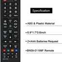 LuckyStar BN59-01199F TV Remote Control for Samsung Remote UN60J6200AF UN60J6200AFXZA UN60J620DAF UN60J620DAFXZA UN60JU6400F UN60JU6400FXZA UN50J6200AF UN43JU640DF UN32J4500AF UN32J525DAF