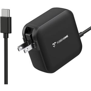 Tobenone 100W USB C Laptop Charger, Universal GaN III Power Supply Adapter, Replacement Foldable Fast Charger PD3.0 for MacBook Pro/Air, HP, Lenovo, Asus, Steam Deck, and All Type C Devices (5ft Cable)