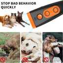 Dog Bark Deterrent Devices Ultrasonic Anti-Barking with 3X Emitters, Up to 35FT Long Range Control, Rechargeable & Portable for Safe Effective Dog Training Indoor Outdoor Use, Black