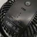 Momcozy 8000mAh Portable Stroller Fan, 27H Ultra-long Life Detachable 4 Speed 360°Rotate LED Night Light with 2 Modes, USB Rechargeable Handheld Cooling Fan for Travel/ Bedroom/ Car Seat (Black)