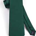 HISDERN Ties for Men Solid Tie Handkerchief Set Classic Woven Silk Business Polka Dot Mens Ties Necktie Wedding Party (01-green1)