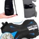 SmartTravel Travel Products Inflatable Lumbar Support Pillow for Airplane & Office  Firm, Adjustable Back Cushion for Long Flights (1. Vintage Black)