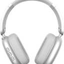 Y01 Wireless Over Ear Headphones, Noise Canceling Bluetooth 5.3 Headphones with Microphones,Hi-Res Audio,48H Playtime,Foldable,Breathable Soft Earpads for iOS/Android/Samsung/PC-Silver (Silver)