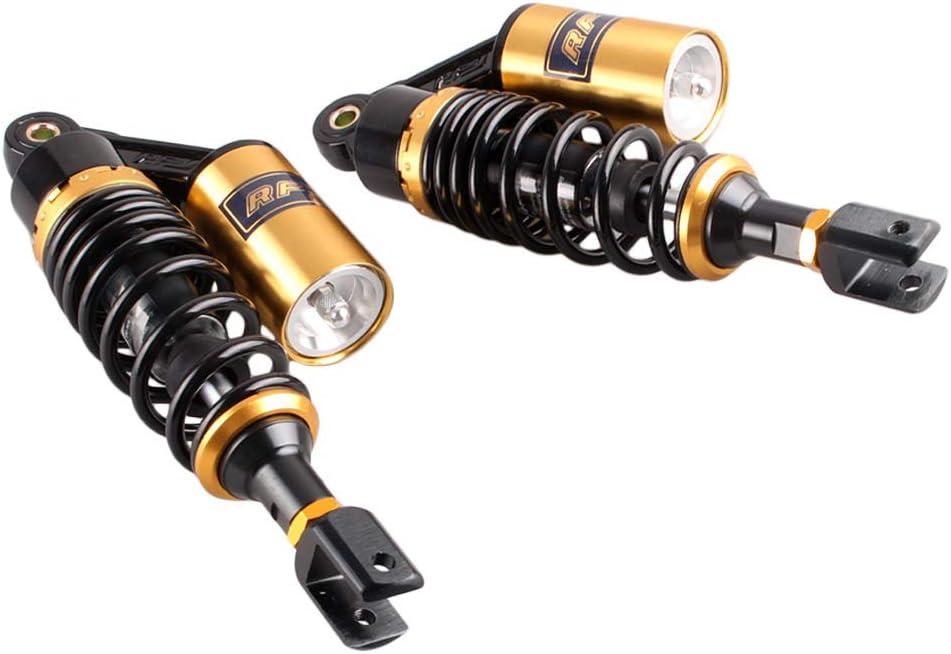 LIRU Motorcycle Shock Absorbers Universal 280mm for HONDA for Suzuki for Kawasaki for Yamaha Street Bikes, Scooters, ATV (Classic Golden Black) LIRU Motorcycle Shock Absorbers Universal 280mm for HONDA for Suzuki for Kawasaki for Yamaha Street Bikes, Scooters, ATV (Classic Golden Black)