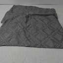 King Pillow Shams 2 Pack, King Size Pillowcases, Soft Microfiber Geometric Tufted Pillow Covers with Envelope Closure, Grey, 20x36 Inches (No Insert) (Gray-grid)