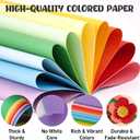 SallyFashion 60 Sheets Colored Cardstock Paper 12x12, 65lb/180gsm Cardstock in 30 Vibrant Colors for Card Making, Scrapbooking & DIY Crafts, Die Cutting