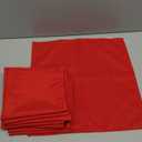 PLOYMONO Red Heavy Duty Cloth Napkins - 17 x 17 Inch Solid Washable Polyester Dinner Napkins - Set of 8 Napkins with Hemmed Edges - Great for Weddings, Parties, Banquets Dinner & More