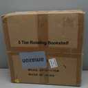 5 Tier Rotating Bookshelf, 360  Display Stackable Spinning Bookshelf Tower, Narrow Space Saving Tall Floor Standing Swivel Bookcase Corner Storage Organizer for Bedroom, Living Room, Gold