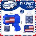 Gemscream 6 Pack 4th of July Automatic Bubble Gun for Party Patriotic Bubble Machine Blower for Outside Activity 250th Anniversary Party Supplies for Independence Day Summer Birthday Gifts Decoration