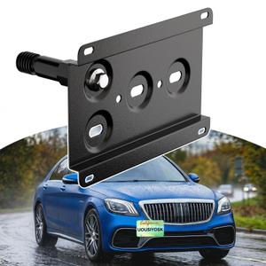 Front License Plate Bracket Compatible with Kia Carnival, K5, Seltos, Sorento, Sportage, Telluride 2020-2025, No Drill Grille License Plate Holder, Car Tag Frame, Bumper Relocator Adapter Kit