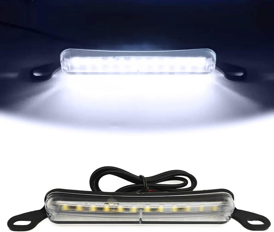 Universal LED License Plate Light Running Lamp Reverse Lights Tail Light Assembly for Car Trailer UTV ATV Truck RV Boat, Extremely Bright LED License Plate Lights, White (6000K)
