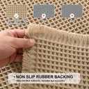 JIUZHEN Set of 2 Waffle Bath Mats Boho Non Slip Bath Rugs Washable Bathroom Rugs Super Absorbent Waffle Mats Ultra Soft Fast Drying Mat for Bathroom Floor, Tub, 16" x 24" +20" x 32", Brown