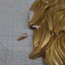 WALL CHARMERS Mini White Faux Lion Head Wall Hanging - 9" White Faux Taxidermy Animal Head Wall Decor - Handmade Farmhouse Decor