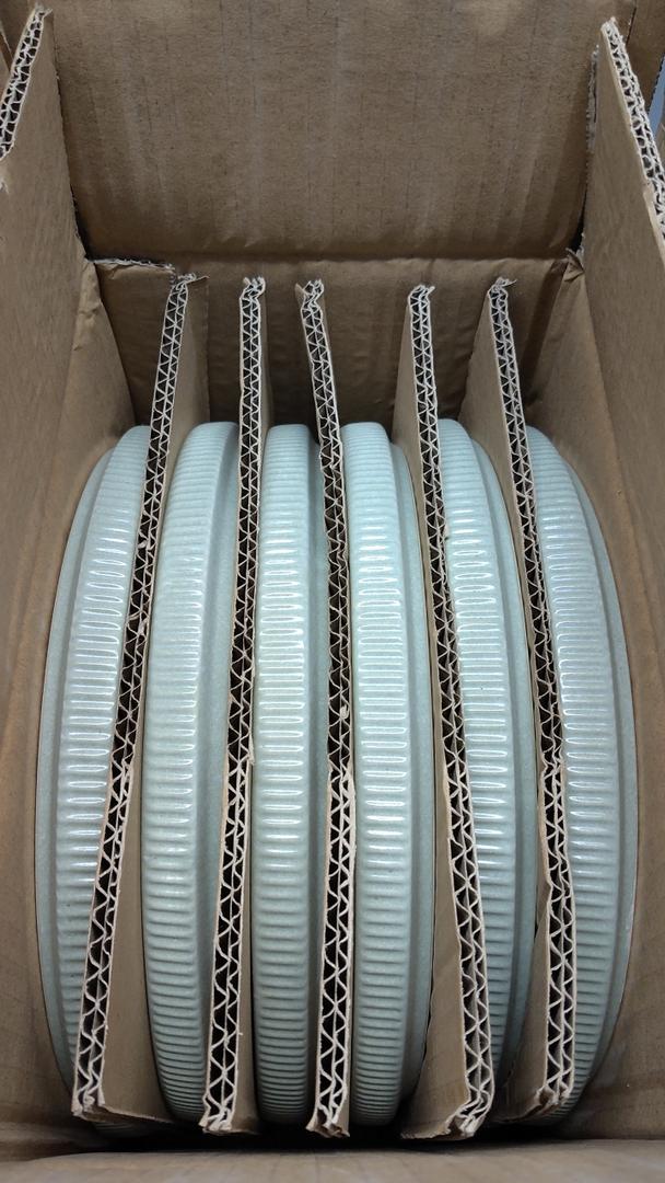 famiware Star Salad Plates for 6, 8 inches Plate Set, Stoneware Dinnerware, Small Dinner Plates for Dessert, Salad, Appetizer,Matte Green