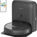 Robot Vacuum and Mop, V5 Self-Emptying 8500Pa Suction, Pet Hair Tangle Cutter, 75-Day Capacity, Cat Laser, All-in-One Station, Robotic Vacuum Cleaner for Pet Hair, Hard Floors, Tile, Carpet (Black)