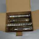 N9R 100PCS Gold Plastic Silverware, Heavy Duty Disposable Cutlery Set for Parties, Disposable Plastic Spoons and Forks Includes 50 Gold Spoons and 50 Forks for Weddings, Birthday, Dinners